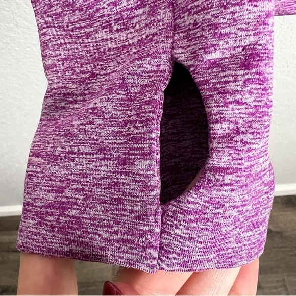 Sweaty Betty Purple Fleece Run Hoodie M – Thumbholes, Heathered, Stretchy - Picture 4 of 10